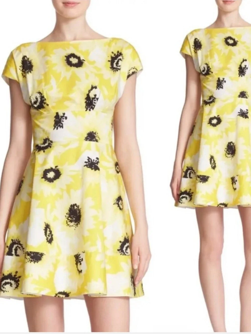 Kate Spade Sunny Daisy Fiorella Yellow Fit-and-Flare Dress NWT